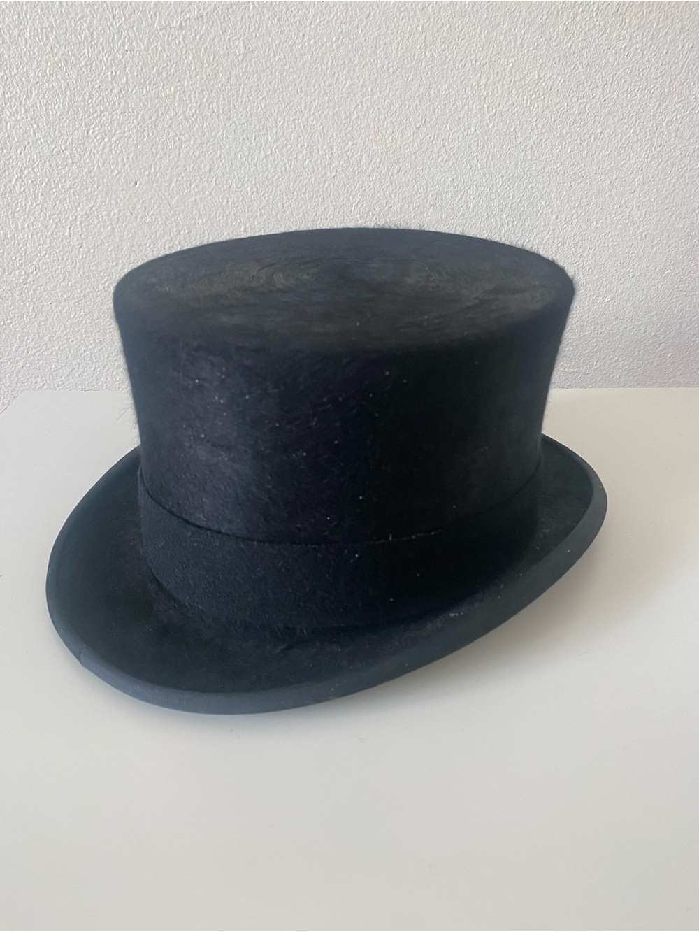 Vintage Handmade Black Top Hat - Moss Bross England